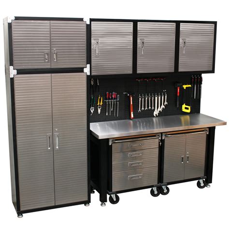 stainless steel garage wall cabinet